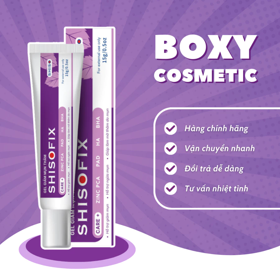 Gel Hỗ Trợ Giảm Mụn Thâm, Hỗ Trợ Mờ Thâm Do Mụn SHISOFIX 15g